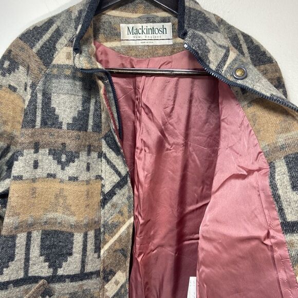 Vintage Mackintosh Tribal/Western/Aztec Print Coat Size 14 - Picture 6 of 12